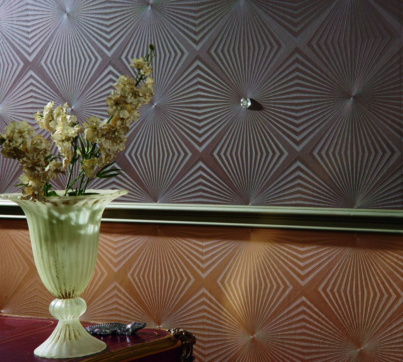 Glööckler Tapete Vlies Grafik Linie Beige Glanz 54408 2 Glööckler Tapete Vlies Grafik Linie Beige Glanz 54408 – Bild 2