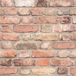 Backstein Mauer Tapete GranDeco WL2202 Beige Apricot