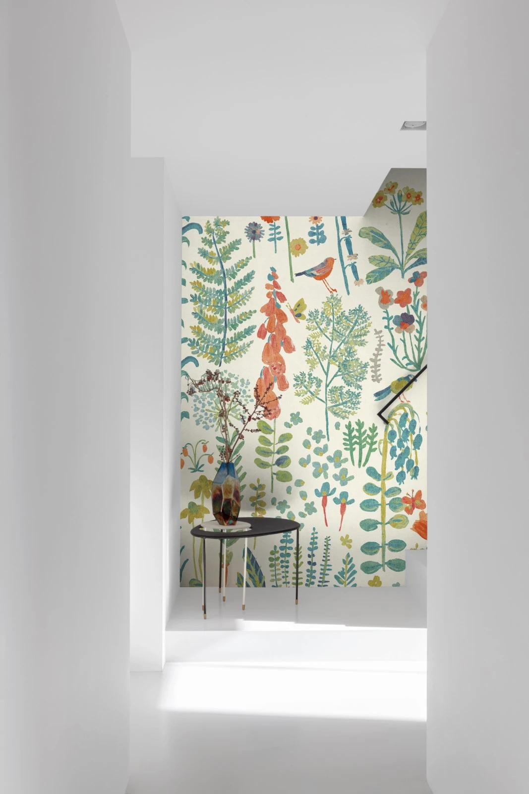 Digitaldruck Blumen Gräser Weiß Grün Rot ML1901 3 Digitaldruck Blumen Gräser Weiß Grün Rot ML1901 – Bild 3