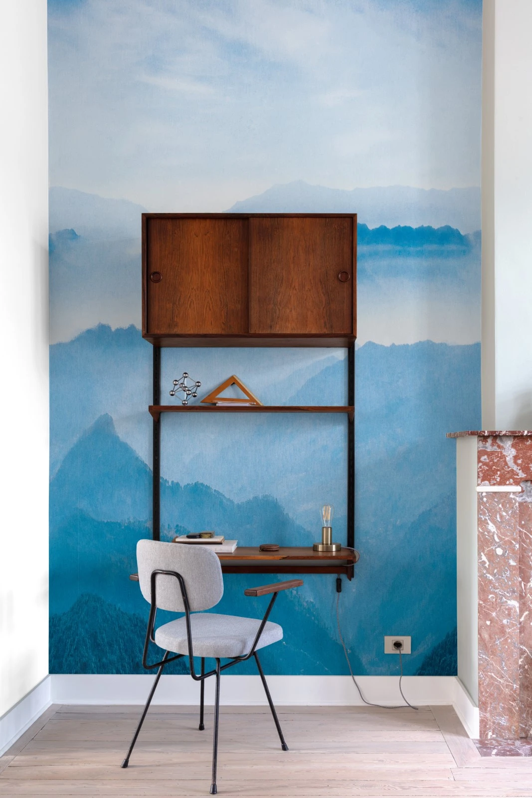 Digitaldruck Landschaft Berge Blau Weiß Petrol ML1101 3 Digitaldruck Landschaft Berge Blau Weiß Petrol ML1101 – Bild 3