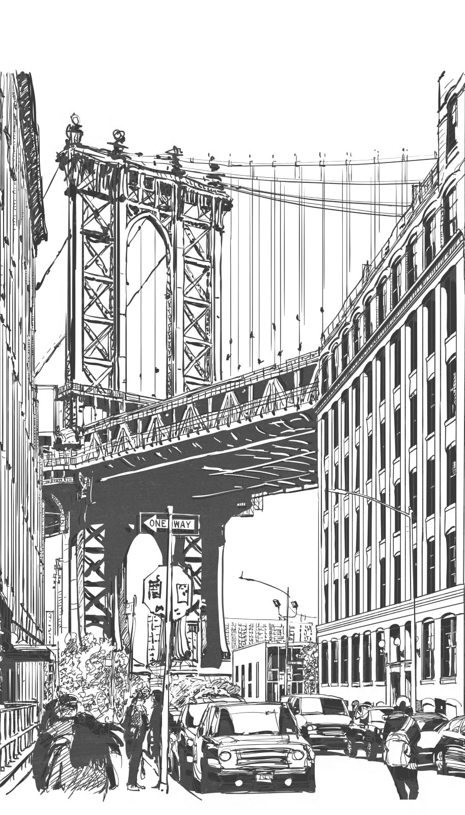 Digitaldruck New York Häuser Weiß Schwarz ML3601 2 Digitaldruck New York Häuser Weiß Schwarz ML3601 – Bild 2