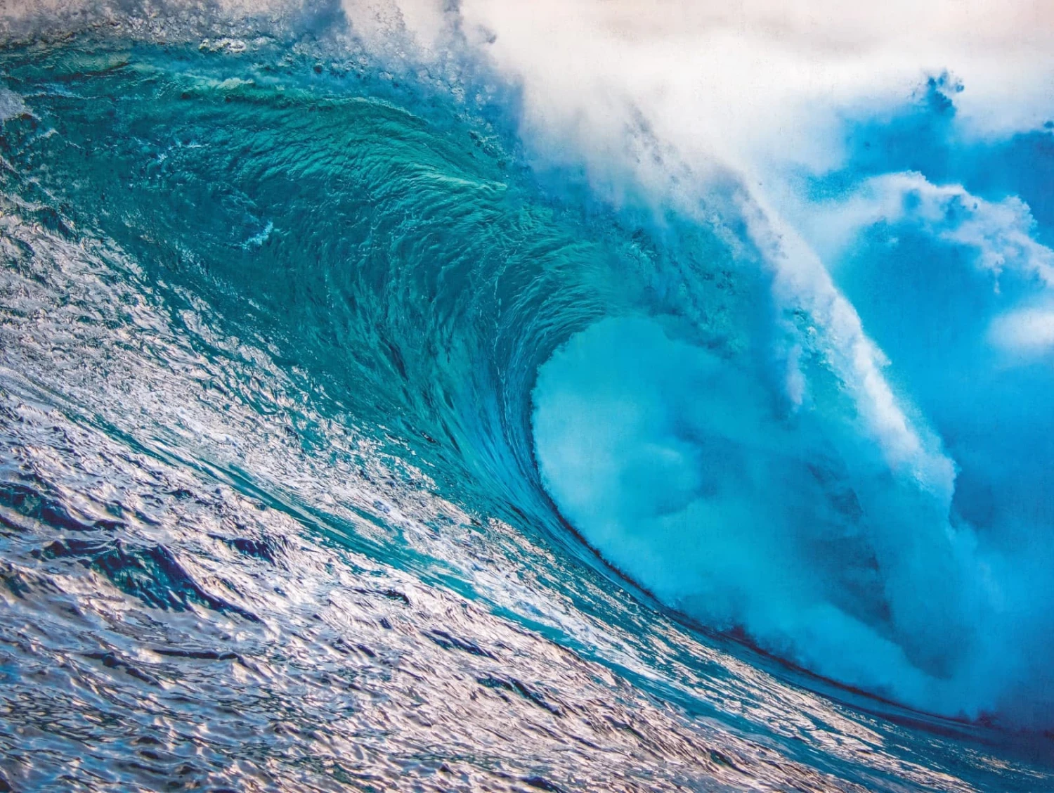 Digitaldruck Welle Wasser Blau Türkis Weiß ML1301 2 Digitaldruck Welle Wasser Blau Türkis Weiß ML1301 – Bild 2