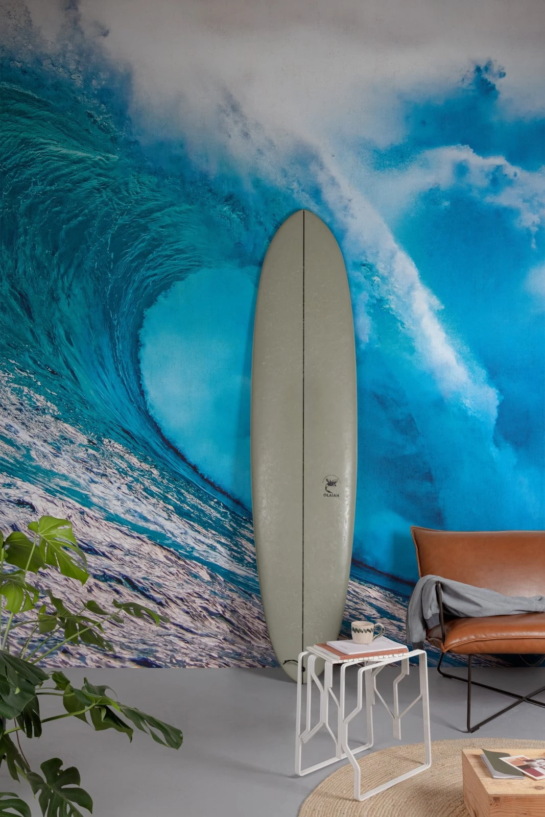 Digitaldruck Welle Wasser Blau Türkis Weiß ML1301 3 Digitaldruck Welle Wasser Blau Türkis Weiß ML1301 – Bild 3