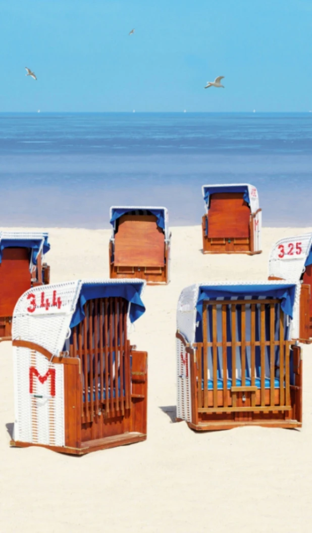 Fototapete Vlies Strand-Körbe See Blau Braun Beige 47218 2 Fototapete Vlies Strand-Körbe See Blau Braun Beige 47218 – Bild 2