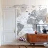 Digitaldruck Weltkarte Weiß Grau ML3002