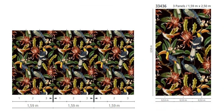 Fototapete Floral Glööckler Tapete Vögel Pflanzen 33436 3 Fototapete Floral Glööckler Tapete Vögel Pflanzen 33436 – Bild 3