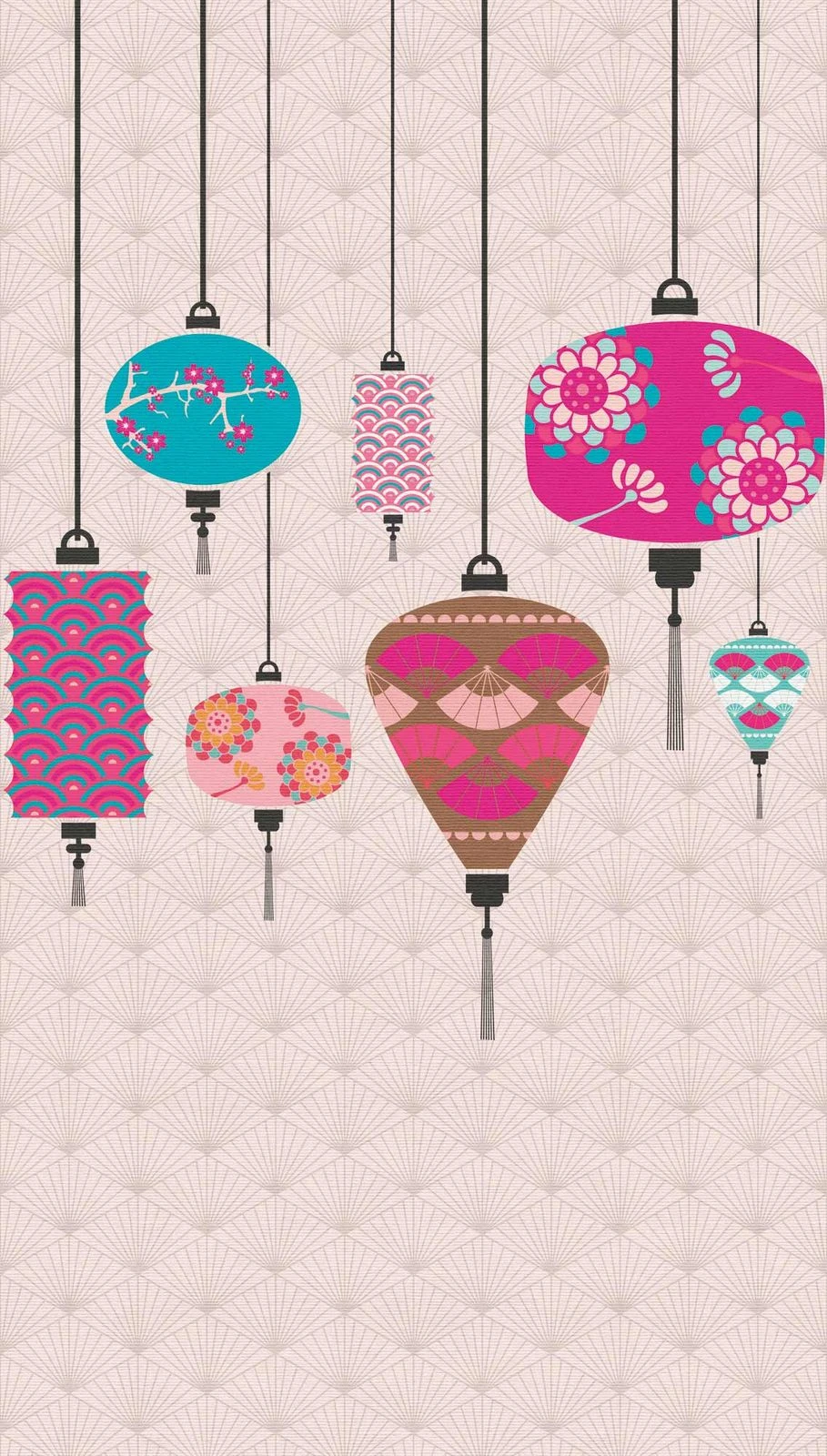 A.S. Creation Fototapeten Lampions Japan Rosa Rot Braun Vlies 38248-1 2 A.S. Creation Fototapeten Lampions Japan Rosa Rot Braun Vlies 38248-1 – Bild 2