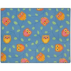 Happy Owls Eulen Kinderteppich Eule 133 X 170 Cm Blau