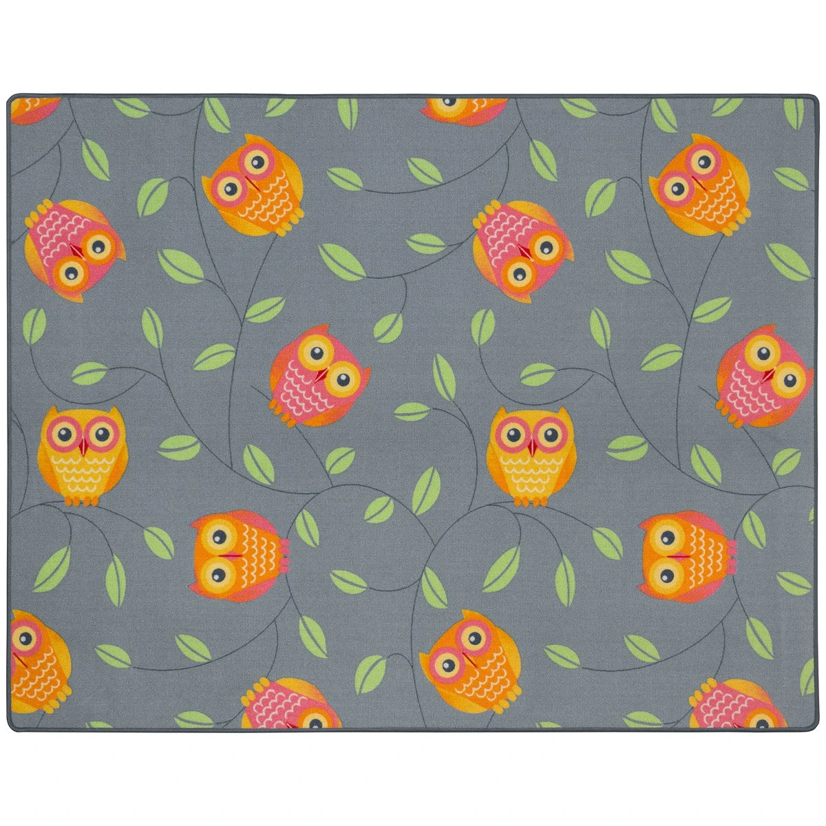Kinderteppich Happy Owls Eulen Eule Spielteppich Grau 1 Kinderteppich Happy Owls Eulen Eule Spielteppich Grau