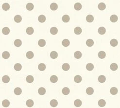 A.S. Creation Kindertapete Gepunktet Weiß Taupe 36934-1