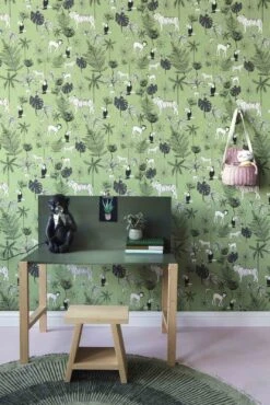 Kindertapete Rasch Dschungeltiere Dunkel-grün 531817 -A.S. Creation Verkaufsgeschäft Kindertapete Rasch Dschungeltiere dunkelgruen 531817 190645 2