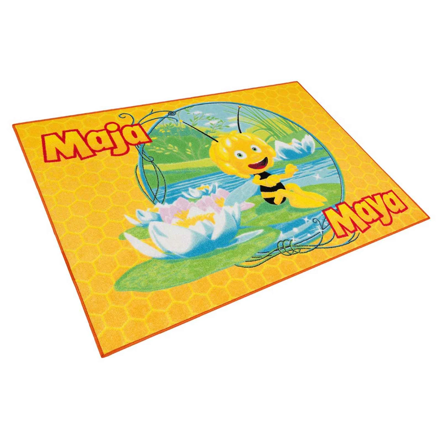 Spielteppich Biene Maja Kinder 95x133 Cm Gelb Grün 2 Spielteppich Biene Maja Kinder 95x133 Cm Gelb Grün – Bild 2
