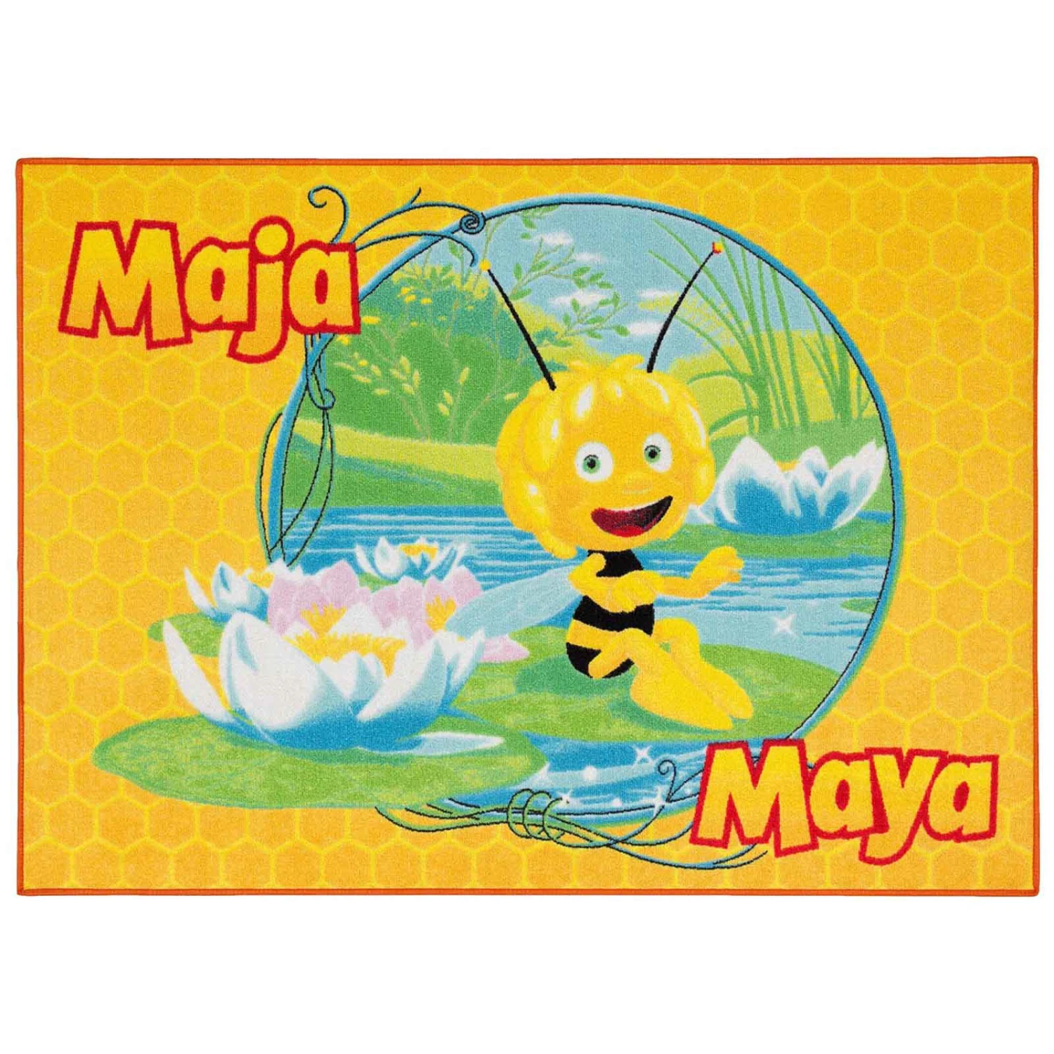 Spielteppich Biene Maja Kinder 95x133 Cm Gelb Grün 1 Spielteppich Biene Maja Kinder 95x133 Cm Gelb Grün