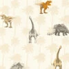 A.S. Creation Tapete Kinder Dinosaurier Tiere Creme Taupe 35835-1