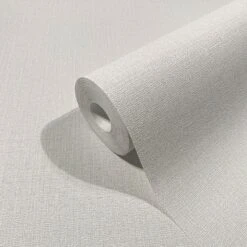 Papis Loveday Tapete 86748 Textil Optik Uni Weiß