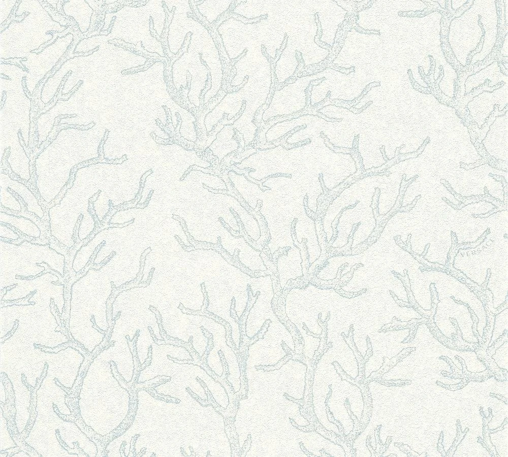 Versace Home Tapete Korallen Blau Weiß Glanz 34497-2 1 Versace Home Tapete Korallen Blau Weiß Glanz 34497-2