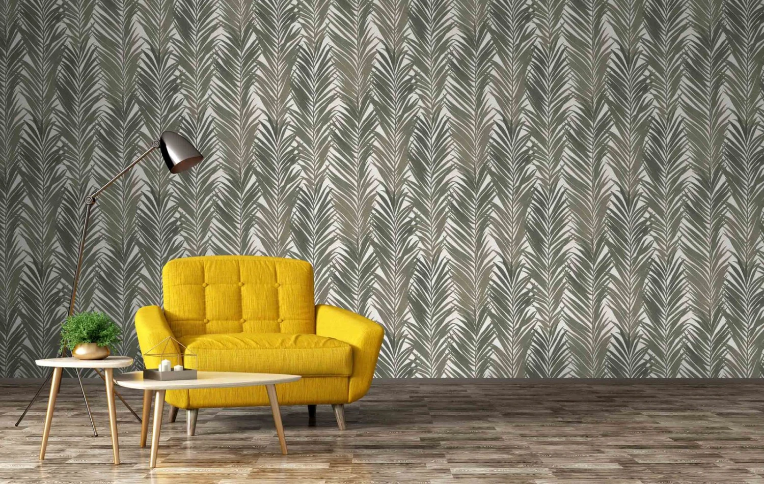 Tapete Vlies Blätter Palmen Floral Weiß Grün 10031-07 3 Tapete Vlies Blätter Palmen Floral Weiß Grün 10031-07 – Bild 3