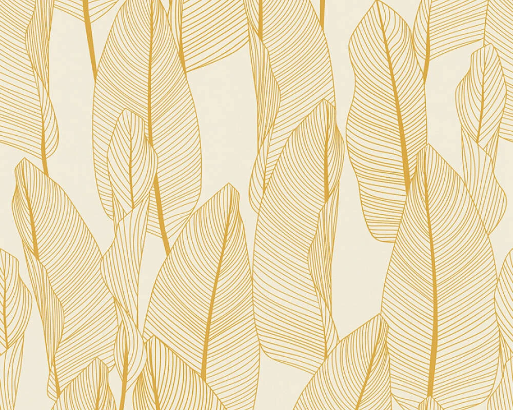 A.S. Creation Tapete Vlies 36497-5 Floral Blätter Cremeweiß Gelb 2 A.S. Creation Tapete Vlies 36497-5 Floral Blätter Cremeweiß Gelb – Bild 2