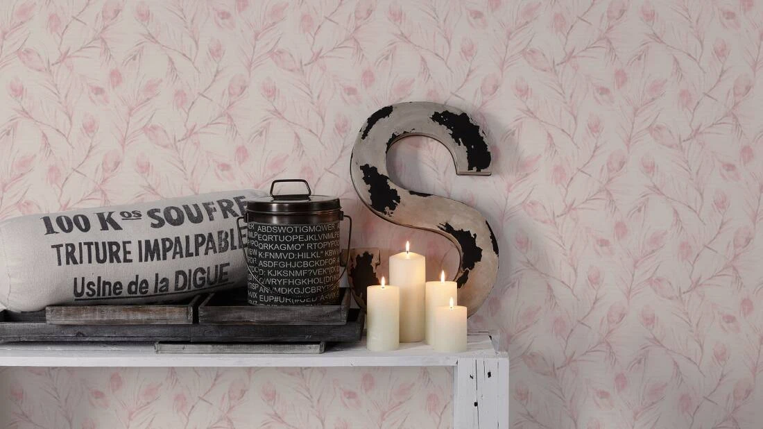 A.S. Creation Tapete Vlies 37367-2 Federn Weiß Rosa Grau Glitzer 3 A.S. Creation Tapete Vlies 37367-2 Federn Weiß Rosa Grau Glitzer – Bild 3