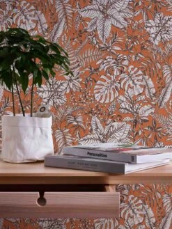 A.S. Creation Tapete Vlies 37520-4 Dschungel Orange Weiß Braun -A.S. Creation Verkaufsgeschäft Tapete Vlies 37520 4 Dschungel orange weiss braun 63206018 6