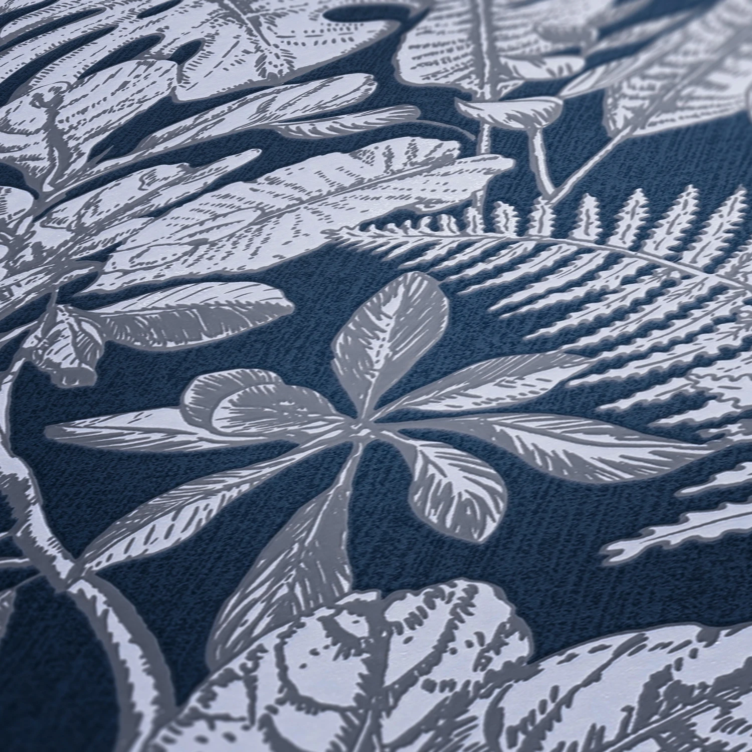 A.S. Creation Tapete Vlies 37520-6 Dschungel Blau Weiß Grau 3 A.S. Creation Tapete Vlies 37520-6 Dschungel Blau Weiß Grau – Bild 3