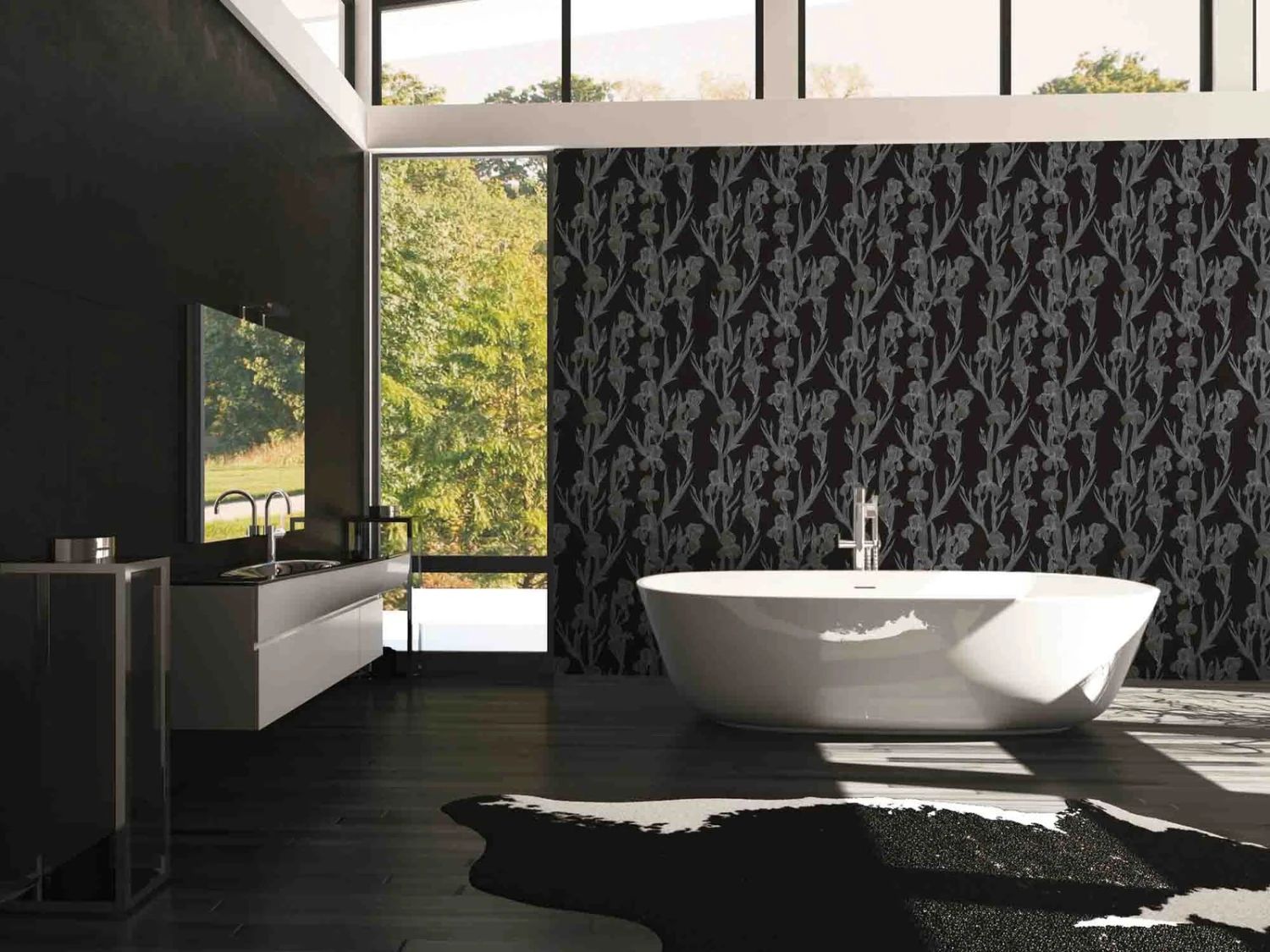 A.S. Creation Tapete Vlies 37526-2 Floral Schwarz Grau 6 A.S. Creation Tapete Vlies 37526-2 Floral Schwarz Grau – Bild 6