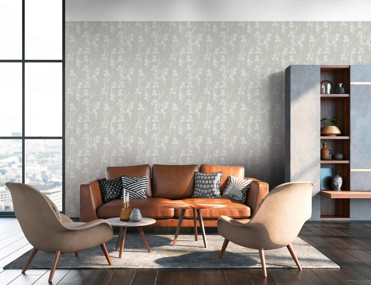 A.S. Creation Tapete Vlies 37526-4 Florale Tapete Greige Weiß 5 A.S. Creation Tapete Vlies 37526-4 Florale Tapete Greige Weiß – Bild 5