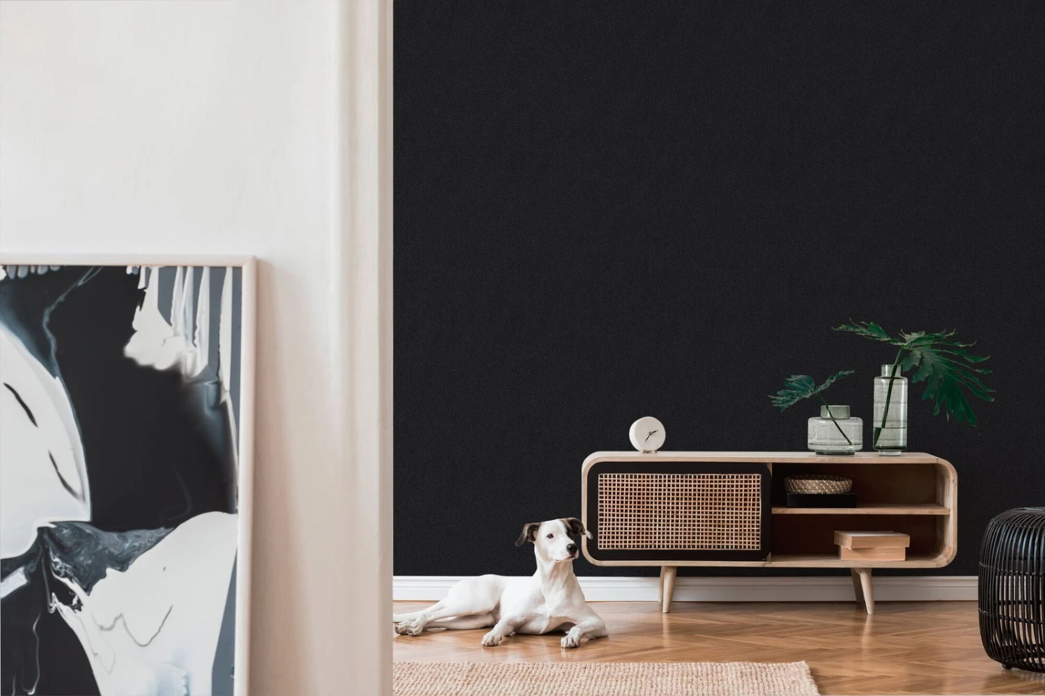 A.S. Creation Tapete Vlies 37527-2 Meliert Einfarbig Schwarz Weiß 6 A.S. Creation Tapete Vlies 37527-2 Meliert Einfarbig Schwarz Weiß – Bild 6