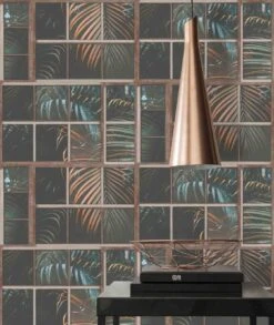 A.S. Creation Tapete Vlies 37740-1 Gitter Floral Schwarz Orange Blau -A.S. Creation Verkaufsgeschäft Tapete Vlies 37740 1 Gitter Floral schwarz orange blau 63205773 1