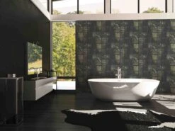 A.S. Creation Tapete Vlies 37740-3 Gitter Floral Schwarz Grün -A.S. Creation Verkaufsgeschäft Tapete Vlies 37740 3 Gitter Floral schwarz gruen 63205775 1