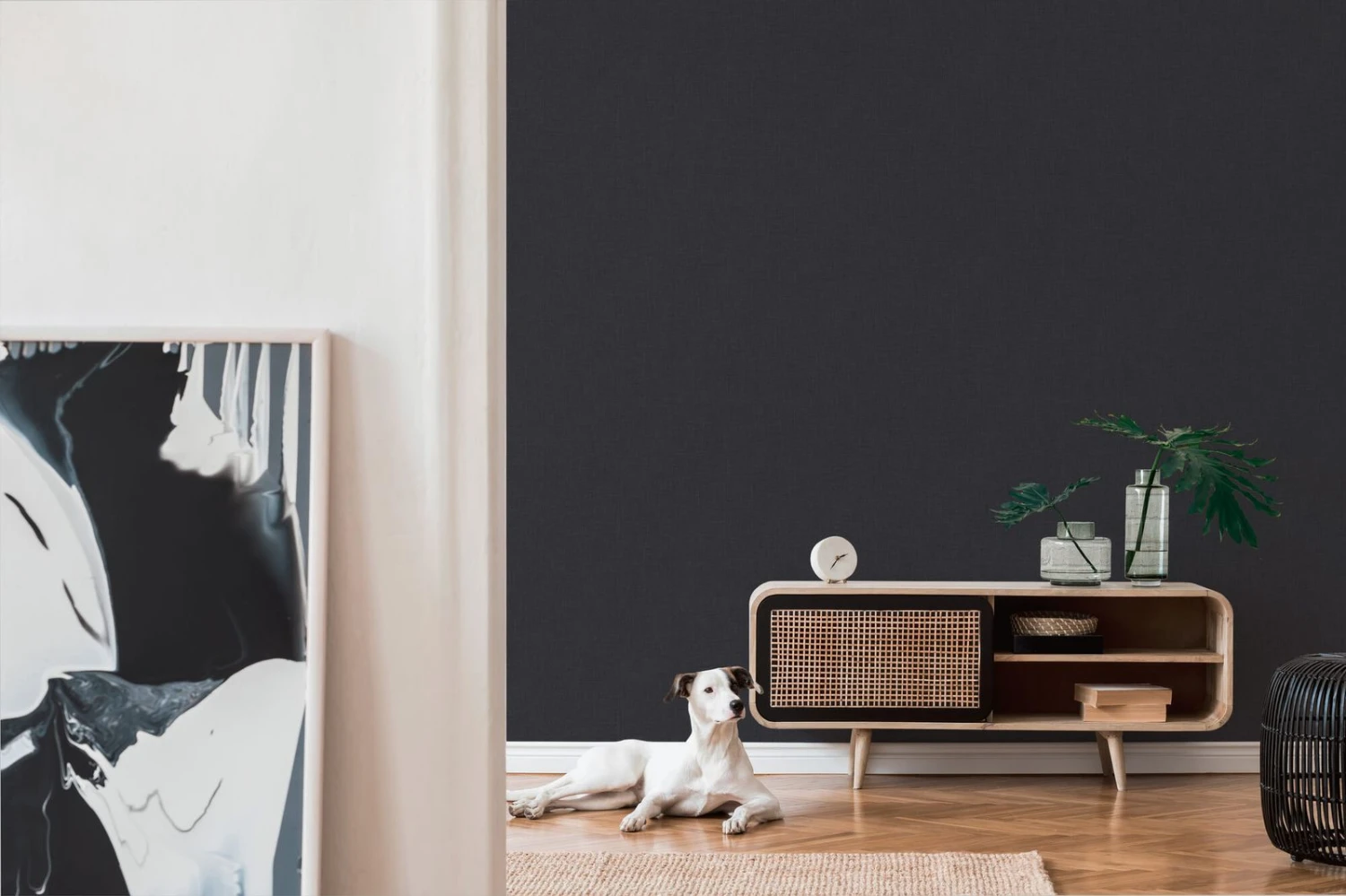 A.S. Creation Tapete Vlies 37952-2 Texturiert Einfarbig Schwarz 5 A.S. Creation Tapete Vlies 37952-2 Texturiert Einfarbig Schwarz – Bild 5