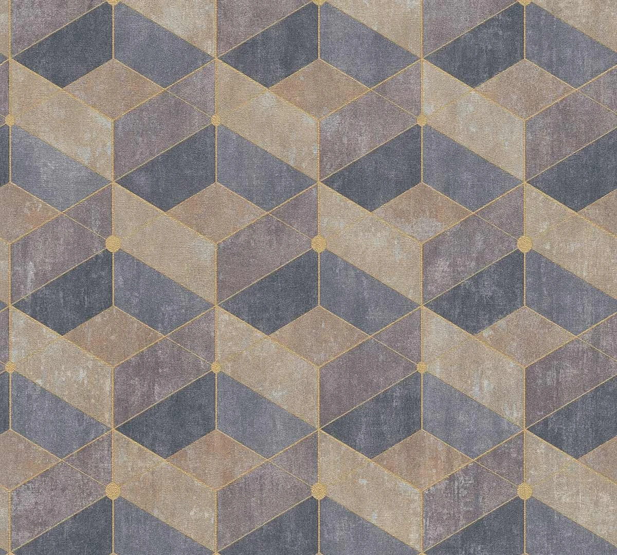 Tapete Vlies 3D-Effekt Grafisch Beige Gold 38202-2 2 Tapete Vlies 3D-Effekt Grafisch Beige Gold 38202-2 – Bild 2