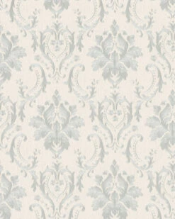 Tapete Vlies Barock Floral Creme-beige Silber Glanz 30624
