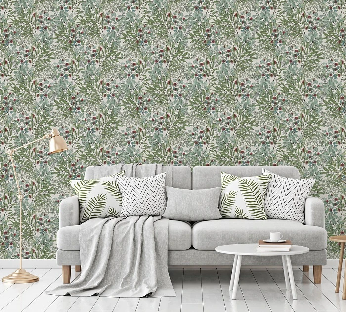 A.S. Creation Tapete Vlies Blätter-Muster Weiß Grün Rot 37534-1 3 A.S. Creation Tapete Vlies Blätter-Muster Weiß Grün Rot 37534-1 – Bild 3