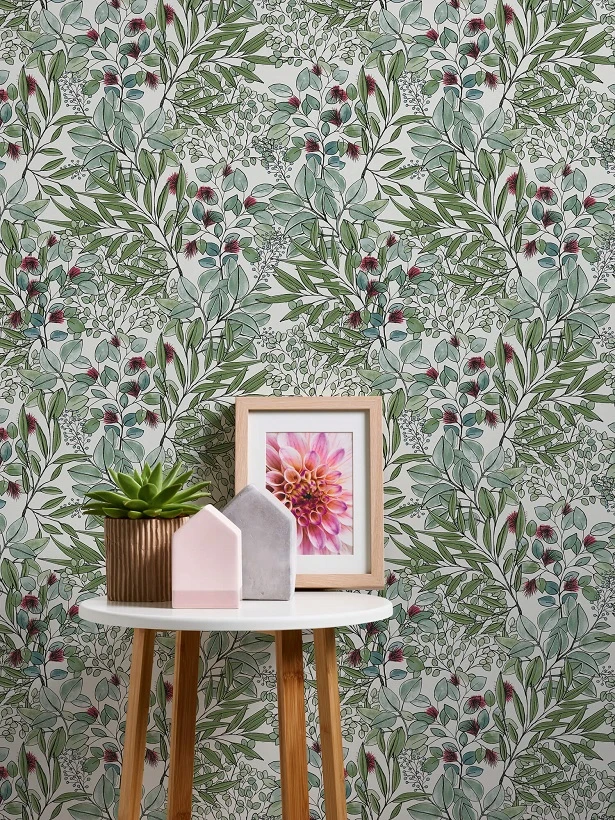 A.S. Creation Tapete Vlies Blätter-Muster Weiß Grün Rot 37534-1 5 A.S. Creation Tapete Vlies Blätter-Muster Weiß Grün Rot 37534-1 – Bild 5