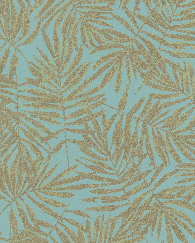 Tapete Vlies Blätter Blau Grün Metallic 31319 1 Tapete Vlies Blätter Blau Grün Metallic 31319