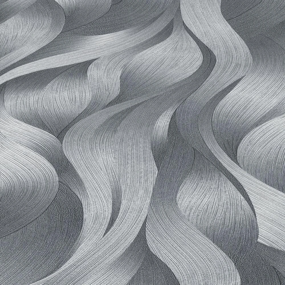 Tapete Vlies ELLE Wellen Grafik Anthrazit 10204-15 4 Tapete Vlies ELLE Wellen Grafik Anthrazit 10204-15 – Bild 4
