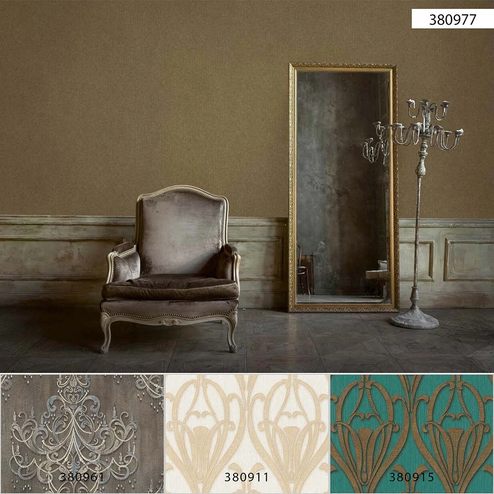 Tapete Vlies Einfarbig Struktur Glitzer Gold 38097-7 5 Tapete Vlies Einfarbig Struktur Glitzer Gold 38097-7 – Bild 5