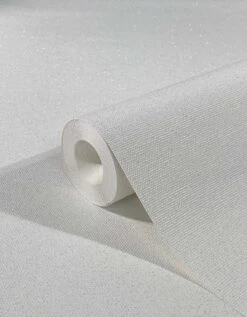 Tapete Vlies Einfarbig Struktur Glitzer Weiss 32630