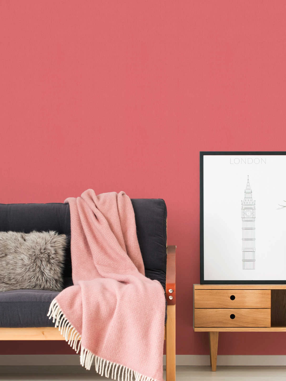 Tapete Vlies Einfarbig Struktur Rot 37750-2 5 Tapete Vlies Einfarbig Struktur Rot 37750-2 – Bild 5