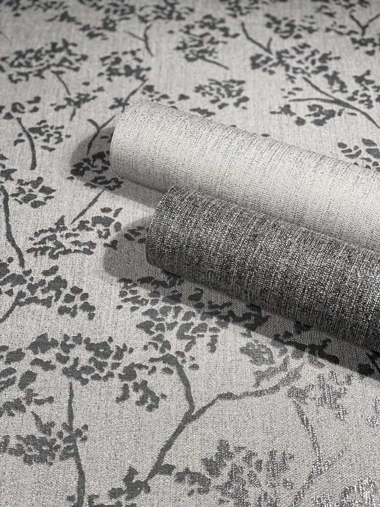 Tapete Vlies Einfarbig Textil Silber Glanz 32707 4 Tapete Vlies Einfarbig Textil Silber Glanz 32707 – Bild 4