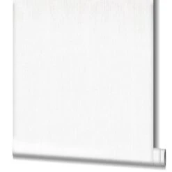 Tapete Vlies Einfarbig Textil Weiß Glanz 32706