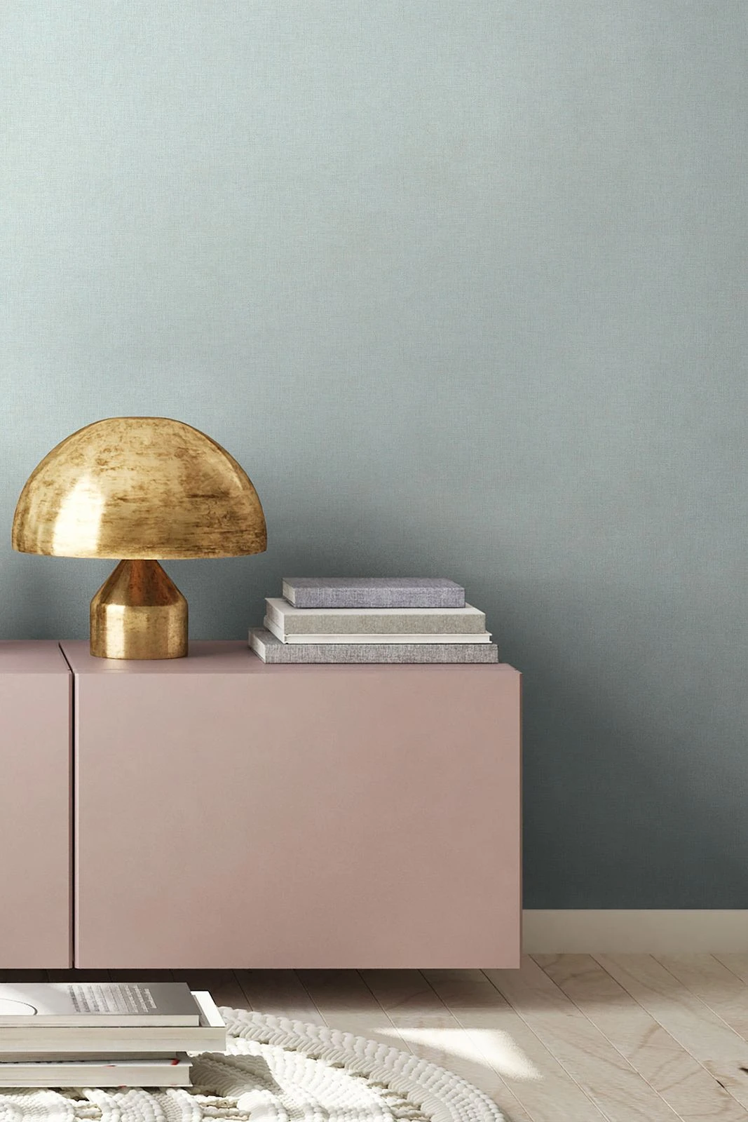 Tapete Vlies Einfarbig Meliert Blau Grün Beige 37430-2 4 Tapete Vlies Einfarbig Meliert Blau Grün Beige 37430-2 – Bild 4