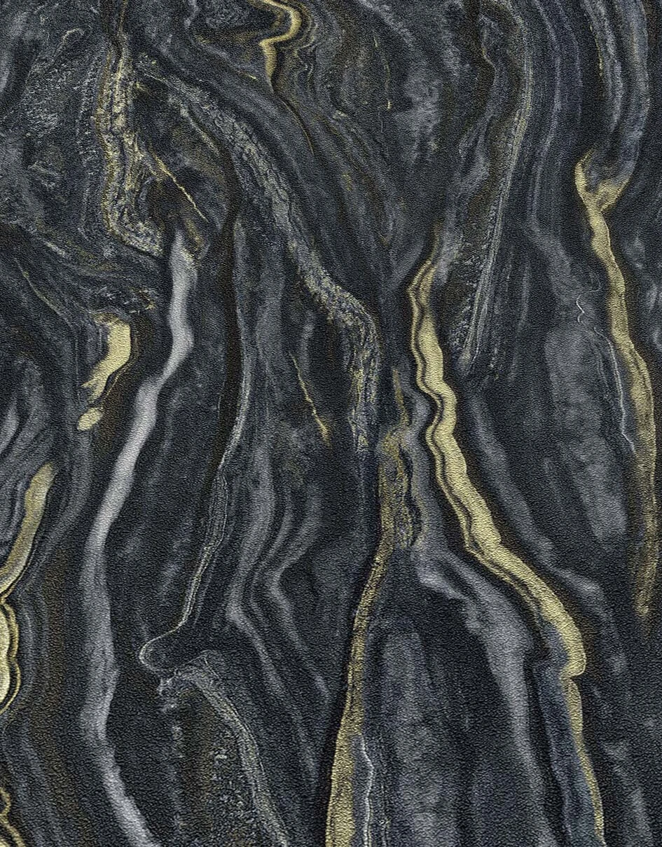 Tapete Vlies Elle Marmor-Design Schwarz Gold 10149-15 5 Tapete Vlies Elle Marmor-Design Schwarz Gold 10149-15 – Bild 5