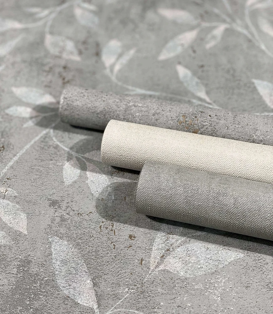 Tapete Vlies Floral Blätter Metallic Grau Gold 32634 3 Tapete Vlies Floral Blätter Metallic Grau Gold 32634 – Bild 3