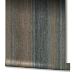 Tapete Vlies Gestreift Struktur Glanz Braun Kupfer 32838