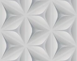 A.S. Creation Tapete Vlies 3D-Optik Blumen Aquarell Blaugrau 96042-1