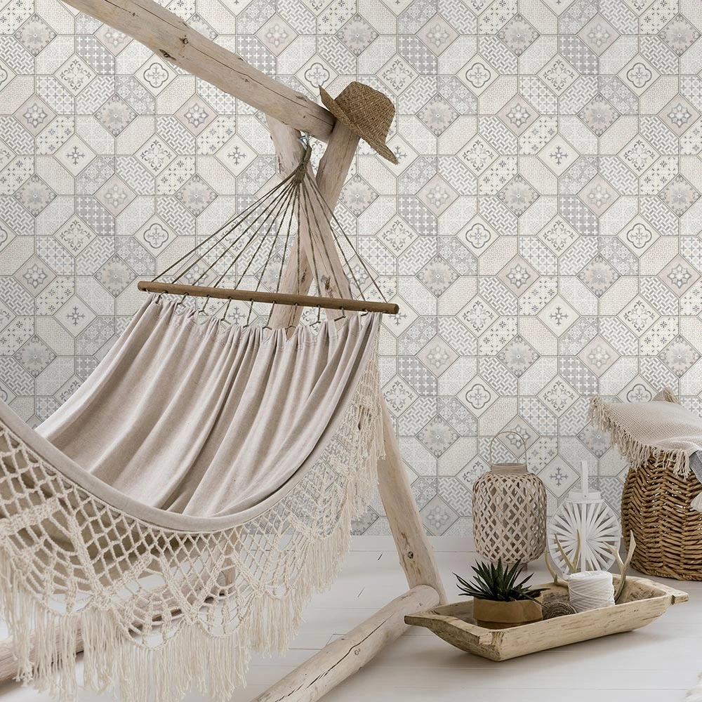 Tapete Vlies Kacheln Orient Beige Grau Erismann 6315-02 5 Tapete Vlies Kacheln Orient Beige Grau Erismann 6315-02 – Bild 5