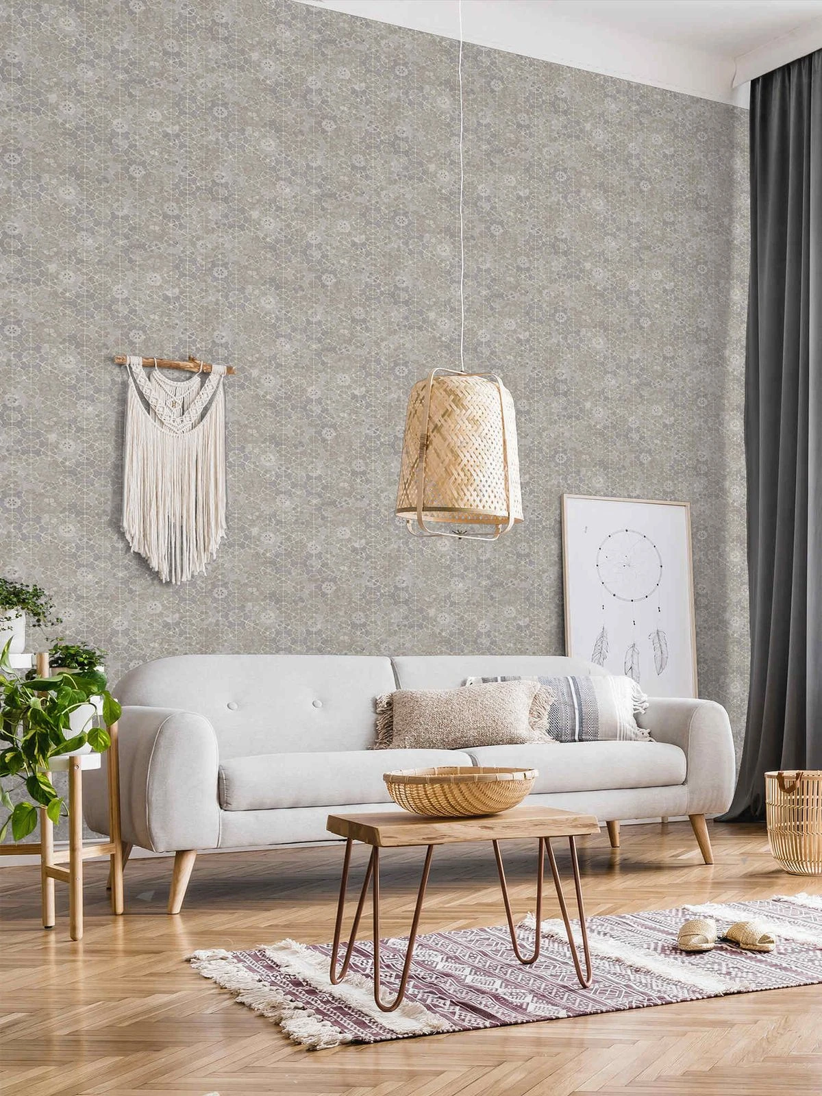 Tapete Vlies Kacheln Vintage Grau Weiß Silber 37391-2 5 Tapete Vlies Kacheln Vintage Grau Weiß Silber 37391-2 – Bild 5