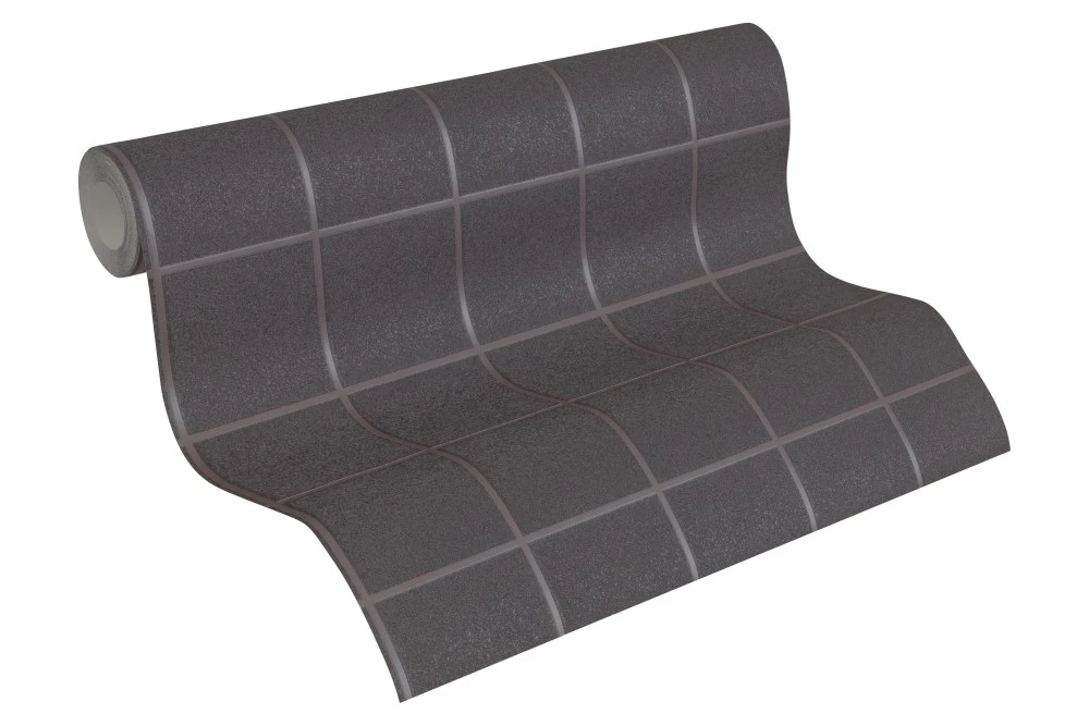 Tapete Vlies Kacheln Anthrazit Architects Paper 30672-1 2 Tapete Vlies Kacheln Anthrazit Architects Paper 30672-1 – Bild 2